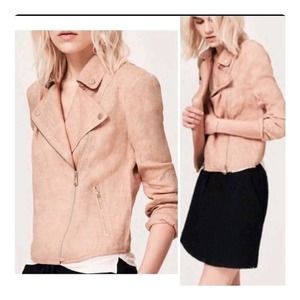 Lou & Grey 100% linen blush moto jacket